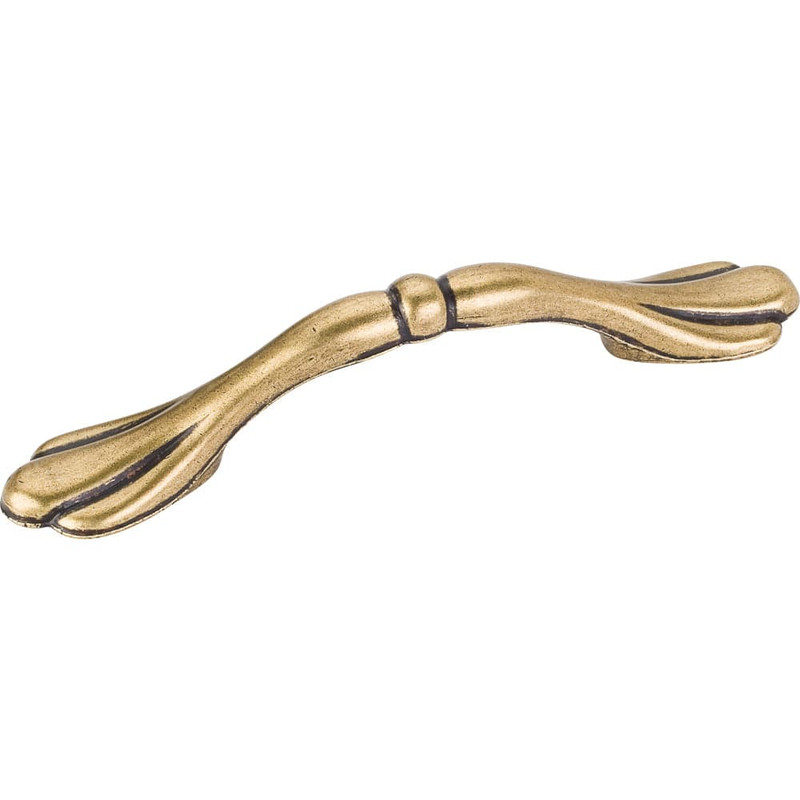Arcadia Pull, 3" C/C,  Distressed Antique Brass